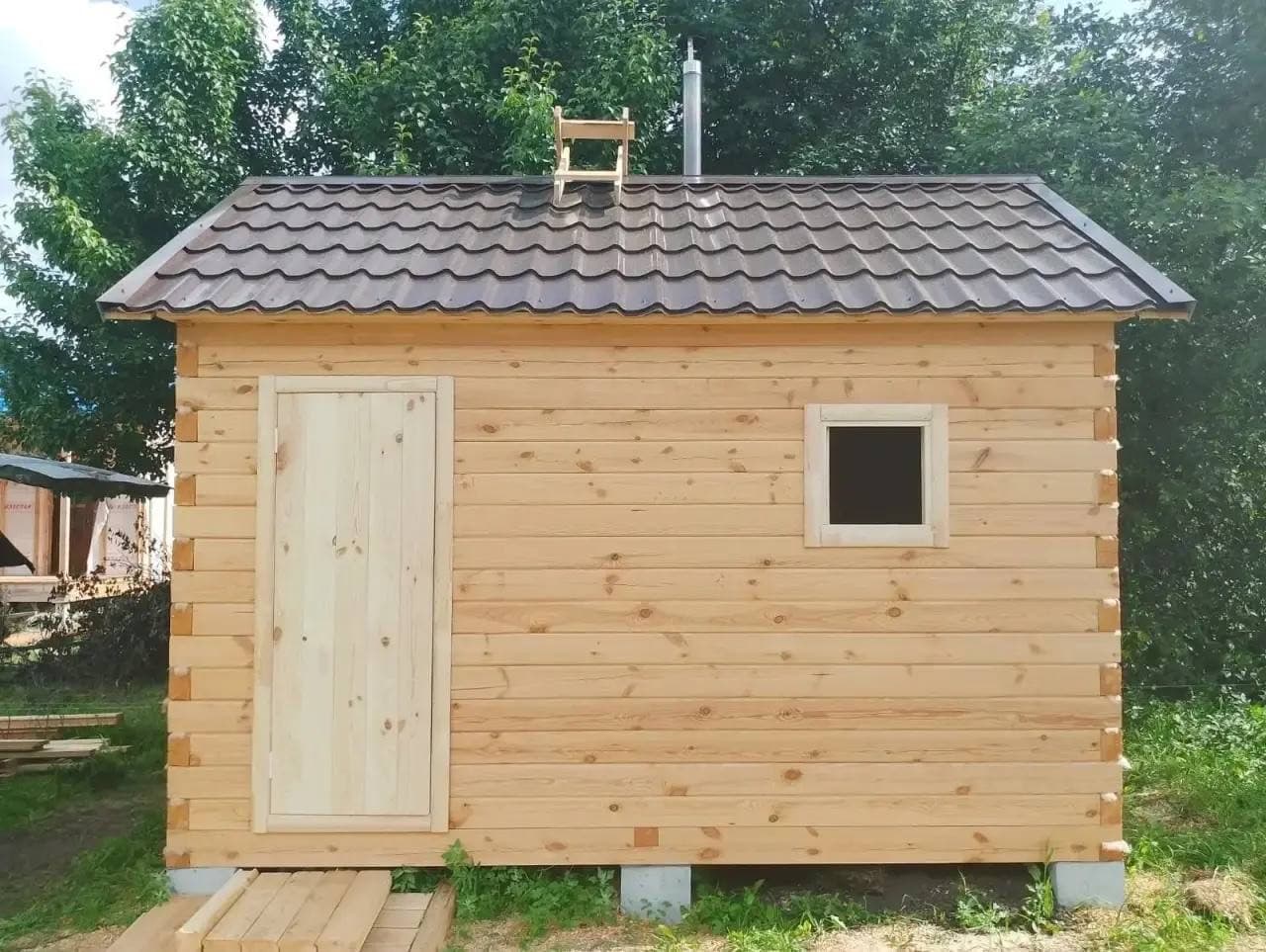 Баня из бруса 3×4 — 3×4 м