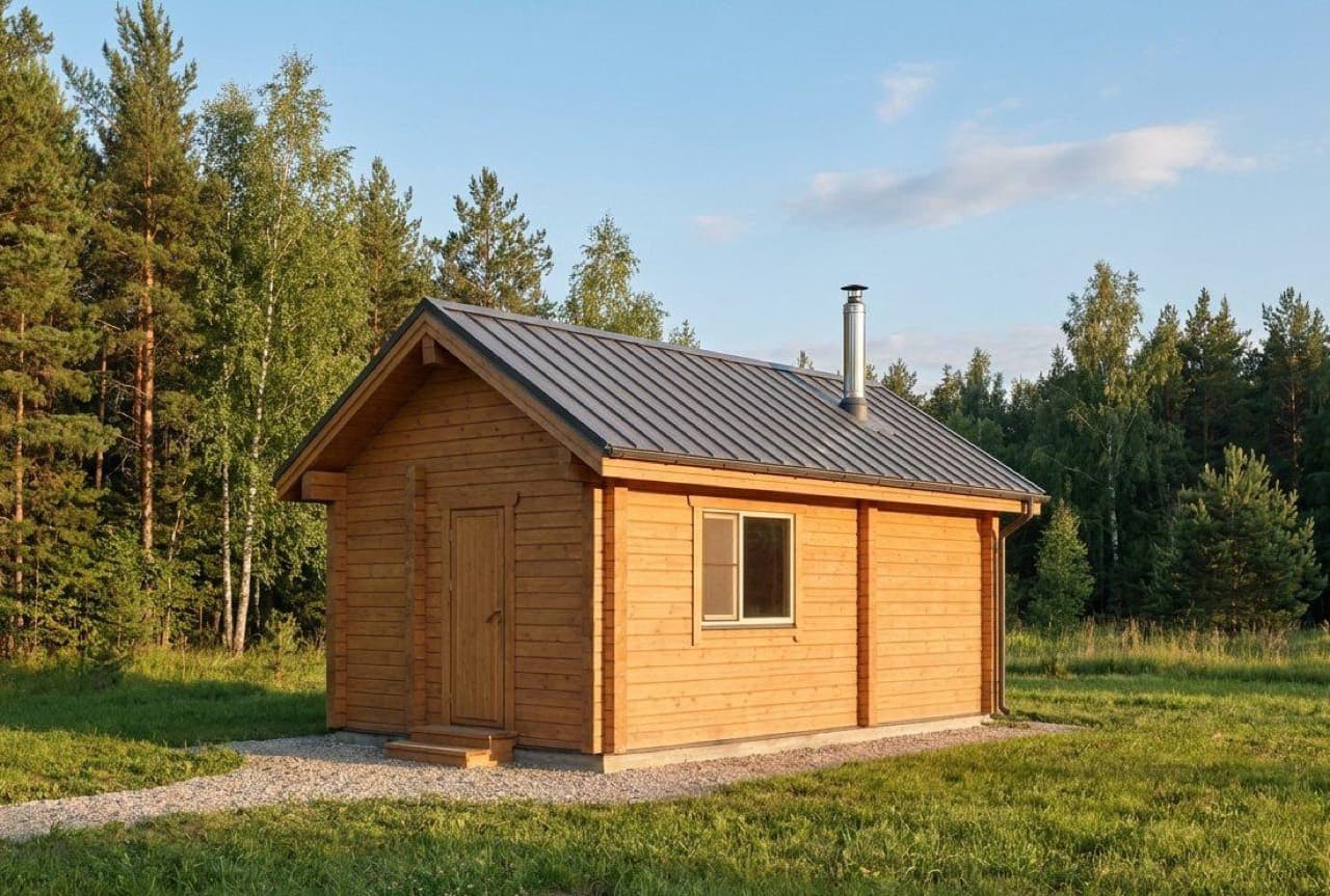 Баня из бруса 2×4 — строительство под ключ в Новосибирске